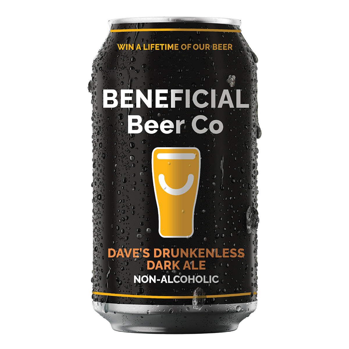 Beneficial Beer Co. Daves Drunkenless Dark Ale 375mL can - non-alcoholic craft beer - NB2BBC boozzero.com