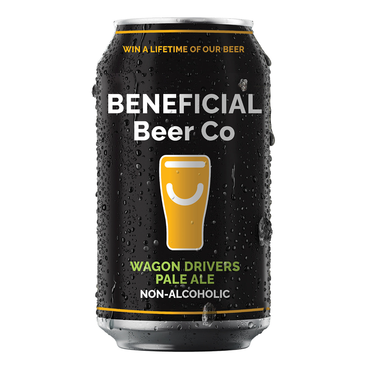 Beneficial Beer Co. Wagon Drivers Pale Ale 375mL can - non-alcoholic craft beer - NB3BBC boozzero.com
