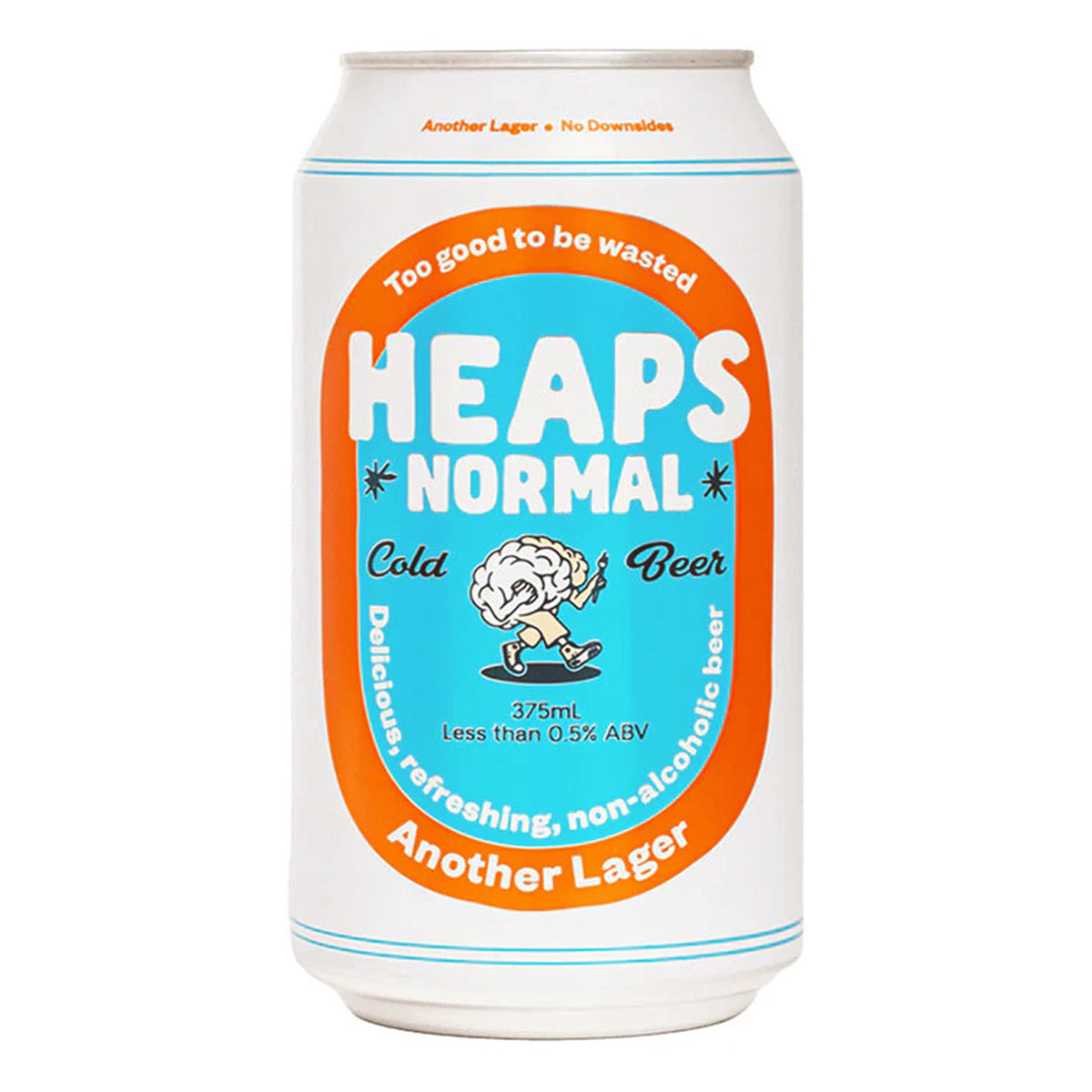 Heaps Normal Another Lager 375mL can - non-alcoholic craft beer - NB19HNC boozzero.com