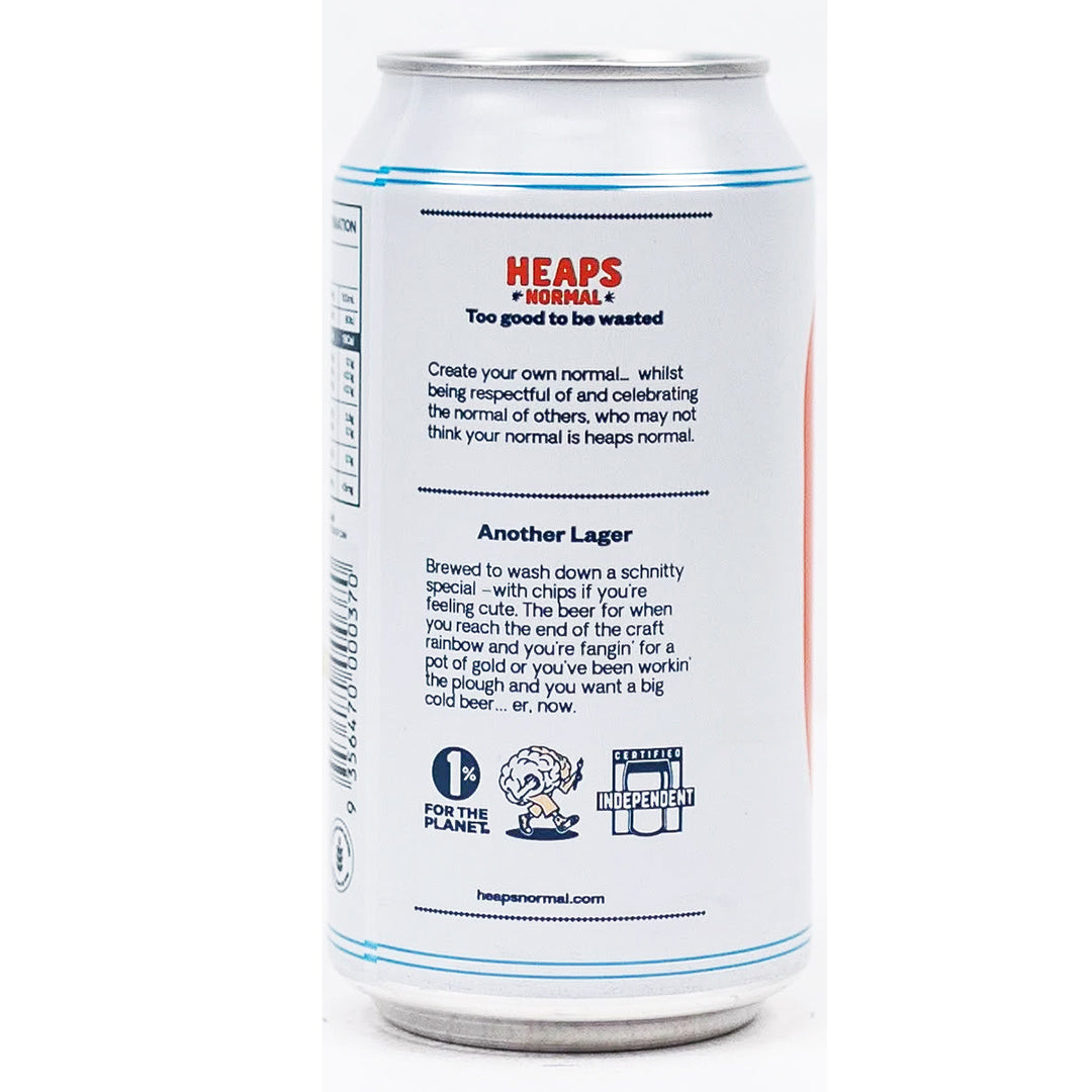 Heaps Normal Another Lager 375mL can - non-alcoholic craft beer - NB19HNC boozzero.com