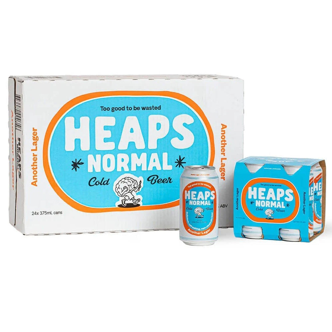 Heaps Normal Another Lager 375mL can - non-alcoholic craft beer - NB19HNC boozzero.com range