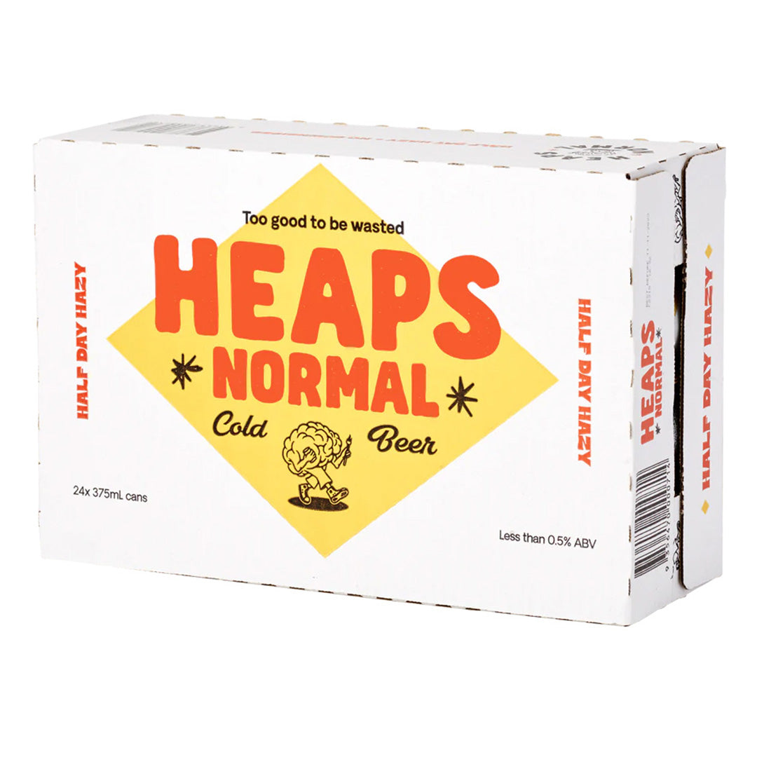 Heaps Normal Half Day Hazy Pale Ale 375mL can - non-alcoholic craft beer - NB21HNC boozzero.com