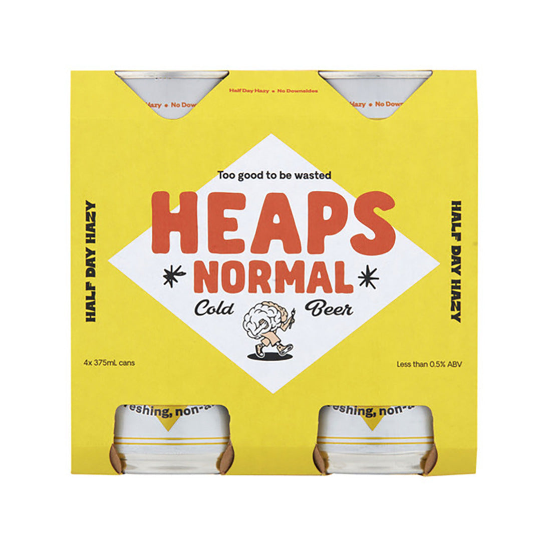 Heaps Normal Half Day Hazy Pale Ale 375mL can - non-alcoholic craft beer - NB21HNC boozzero.com