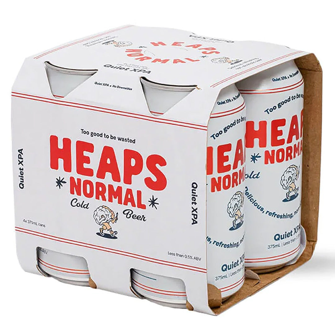 Heaps Normal Quiet XPA 375mL can - 4-pack non-alcoholic craft beer - NB20HNC boozzero.com
