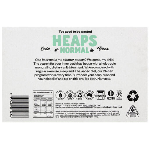 Heaps Normal Third IPA 375mL can - non-alcoholic craft beer - NB22HNC boozzero.com