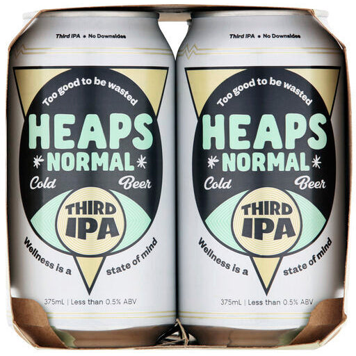 Heaps Normal Third IPA 375mL can - non-alcoholic craft beer - NB22HNC boozzero.com
