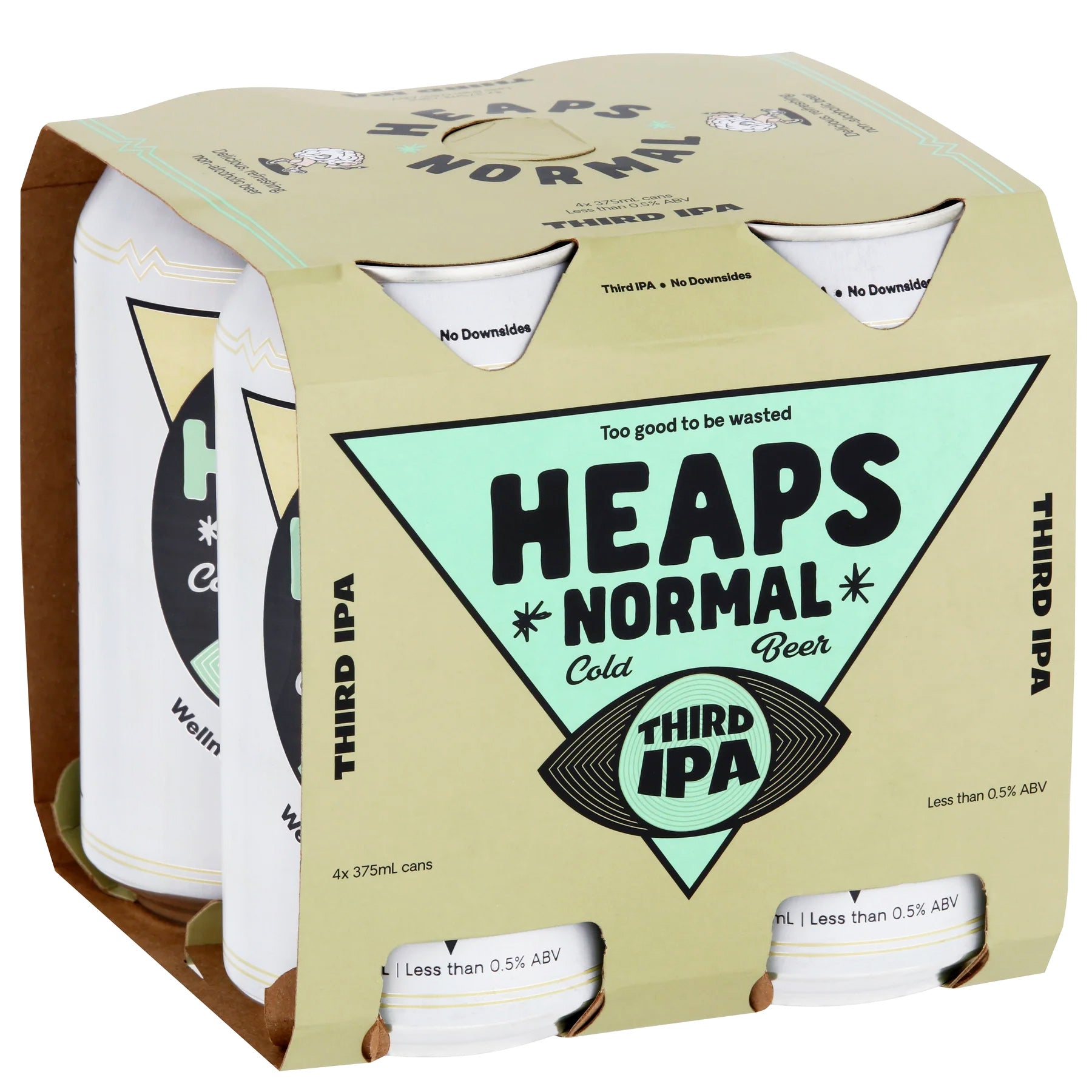 Heaps Normal Third IPA 375mL can - non-alcoholic craft beer - NB22HNC boozzero.com
