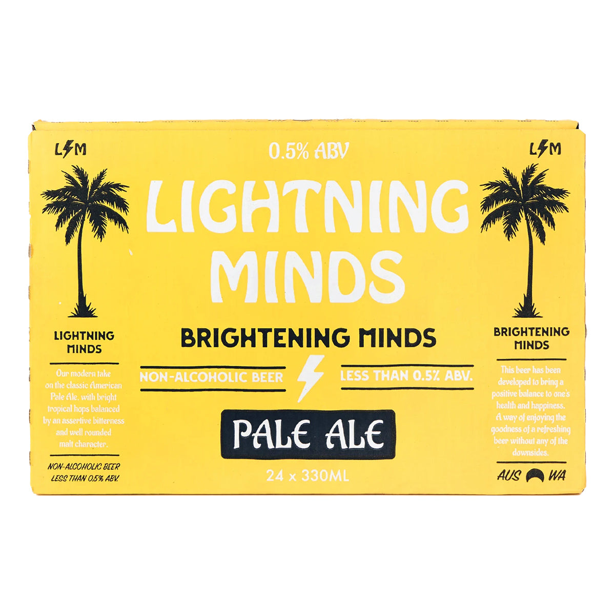 Lightning Minds Pale Ale 330mL can - 24-carton non-alcoholic craft beer - NB16LMC boozzero.com