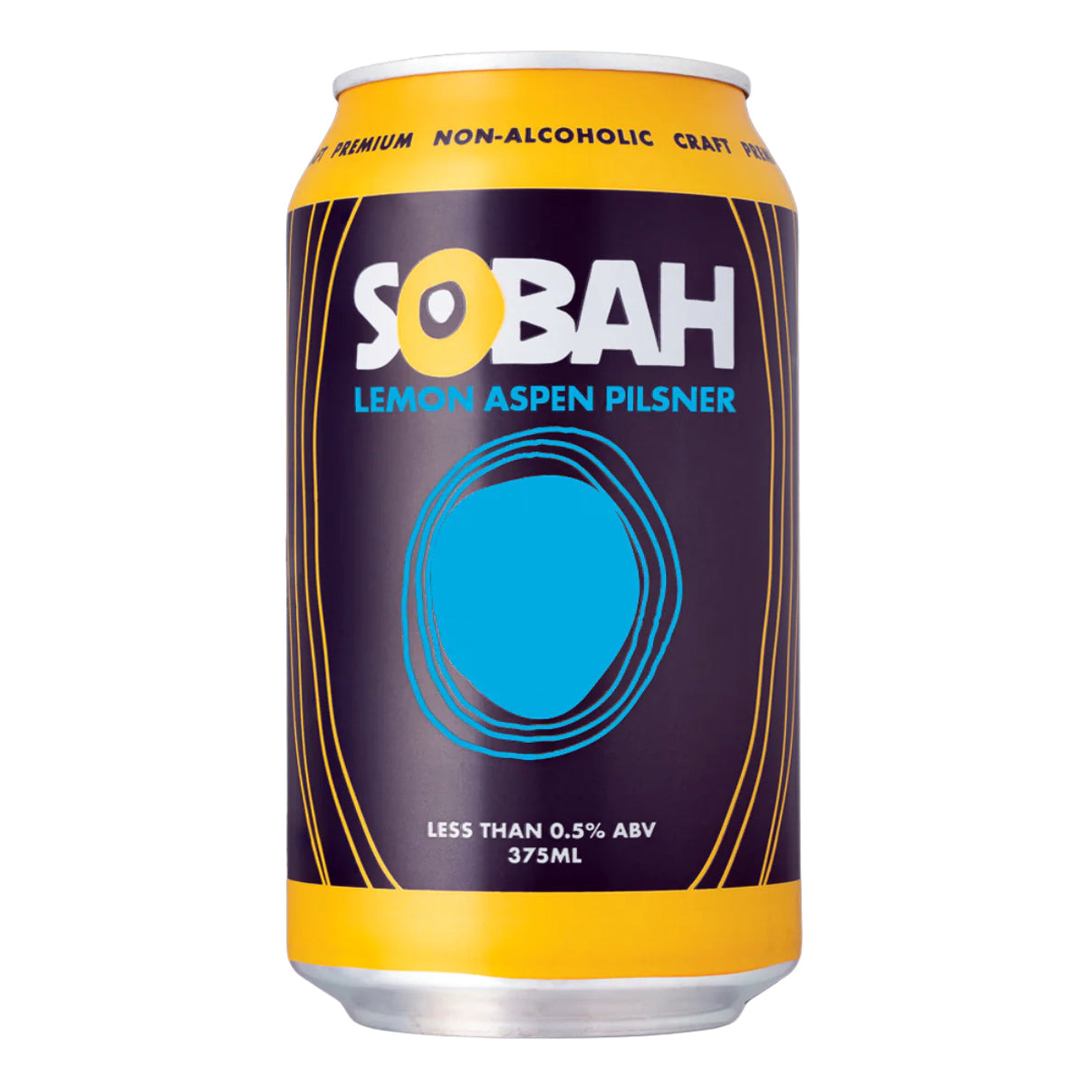 SOBAH Non-Alcoholic Beverages Lemon Aspen Pilsner 375mL can - non-alcoholic craft beer - NB26SBC boozzero.com