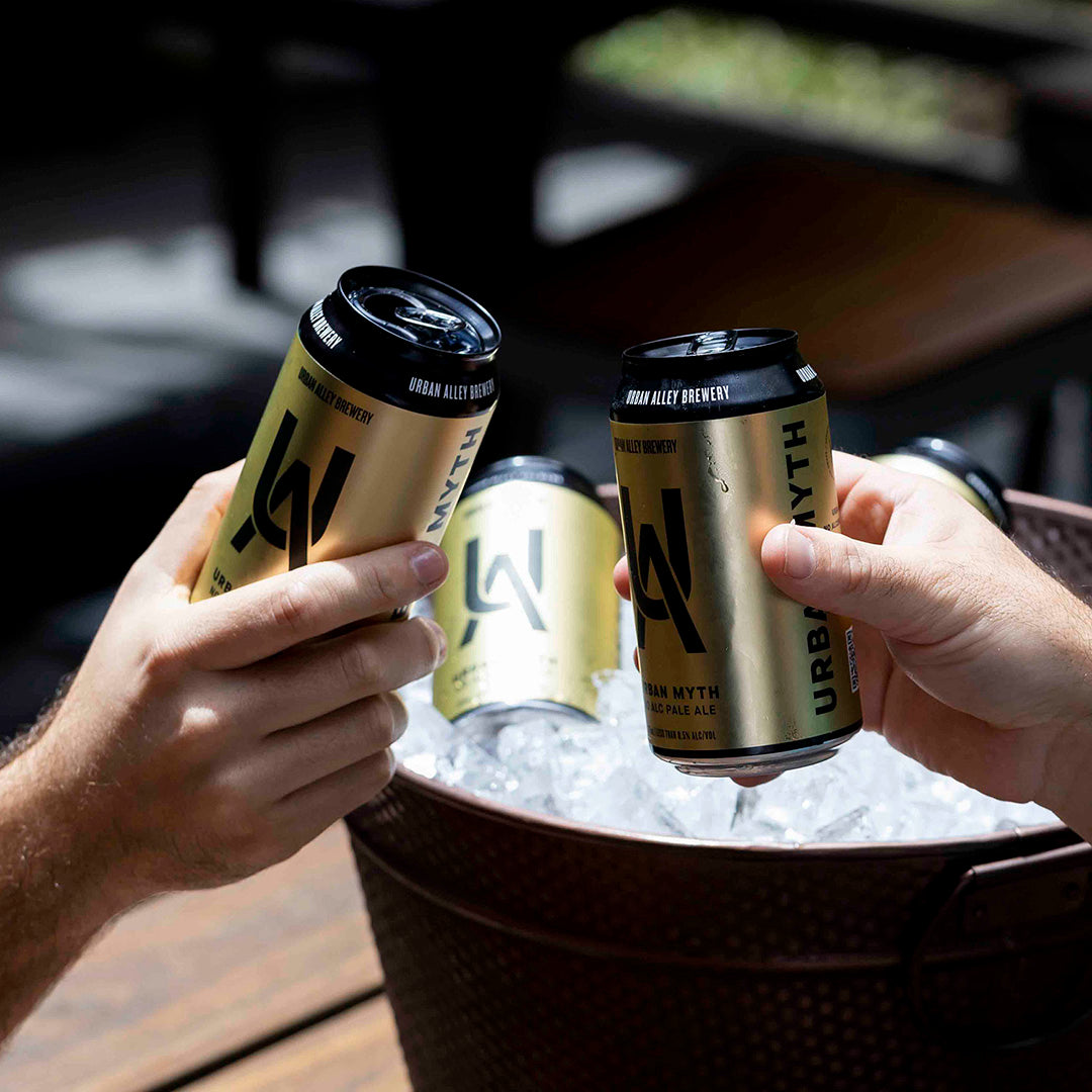 Urban Alley Brewery Urban Myth No Alc Pale Ale 375mL can - non-alcoholic craft beer - NB23UAC boozzero.com